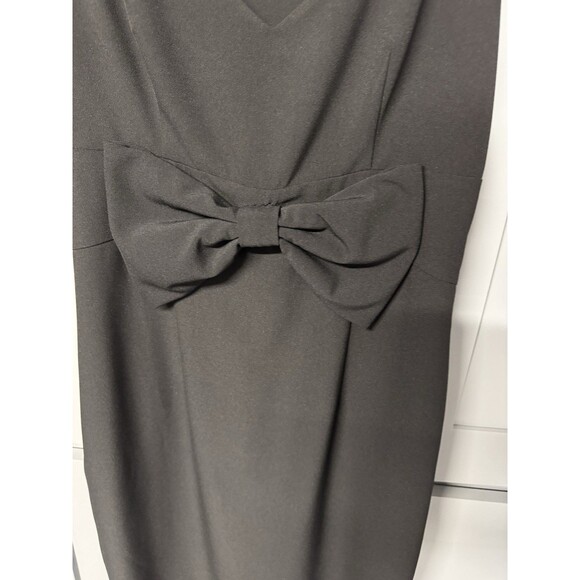Moschino Black Couture Bow Front Dress Size 6 Side Zip Sleeveless Formal Party - Picture 7 of 14